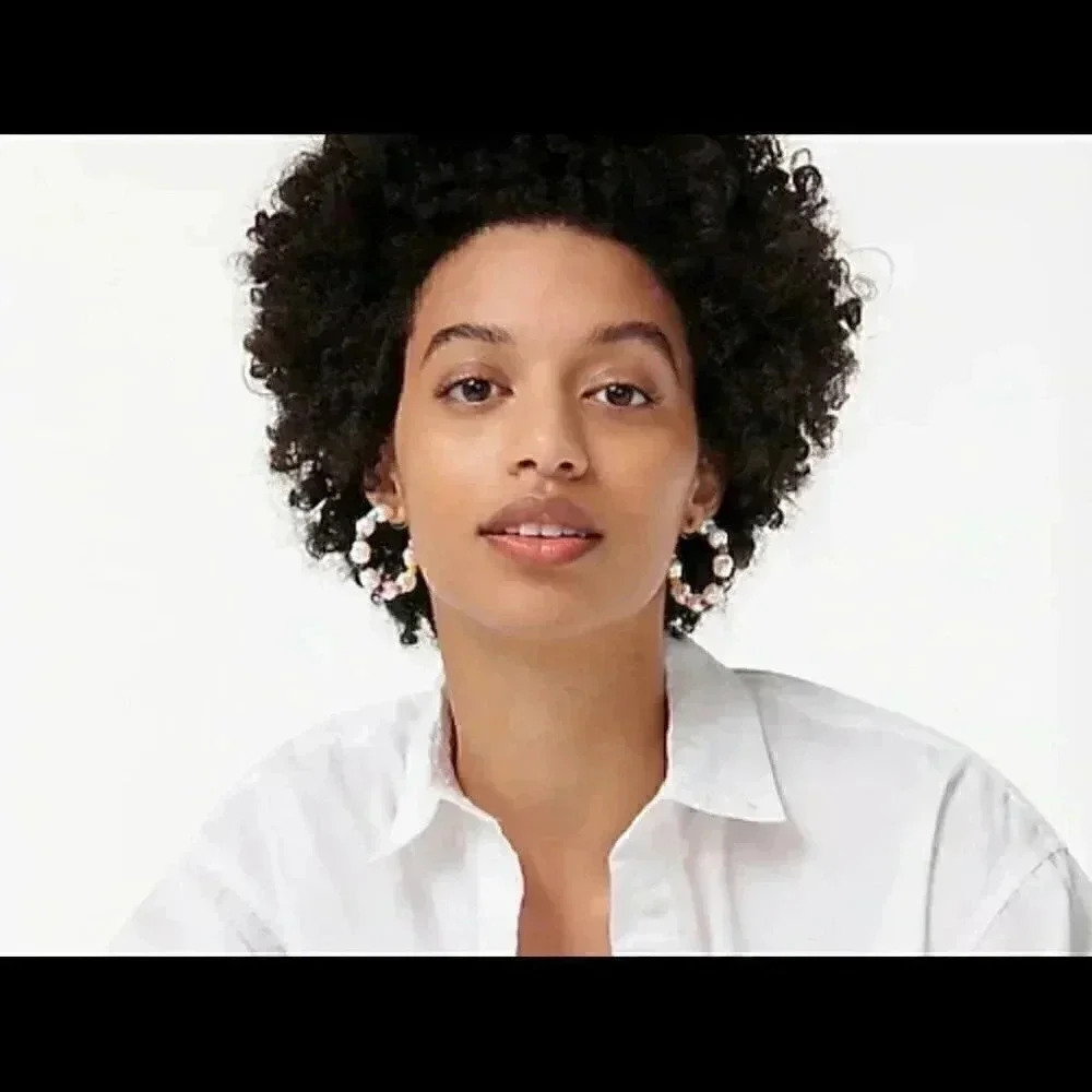 J crew Rainbow pop hoop earrings - Picture 2 of 5